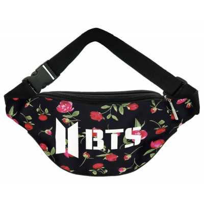 BTS | Ledvinka taška  přes rameno "BTS Roses" + vlastní text