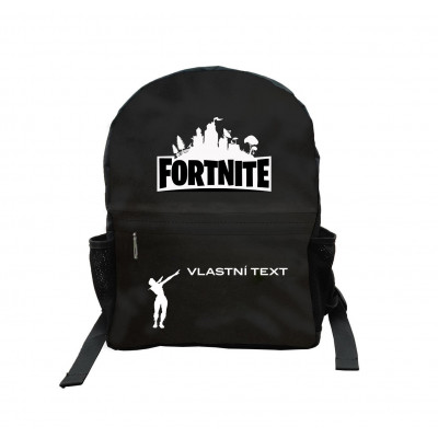 FORTNITE | Školní batoh FORTNITE "Logo", černý + vlastní text