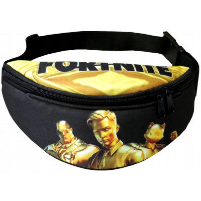 Fortnite | Ledvinka taška  přes rameno "Fortnite Gold" polstrovaná, žlutá/černá