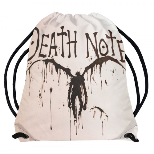 DEATH NOTE | Vak - pytel přes rameno Zápisník smrti, bílý silueta Ryuk