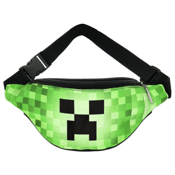 Minecraft | Ledvinka taška  přes rameno Minecraft  "Creeper" + vlastní text