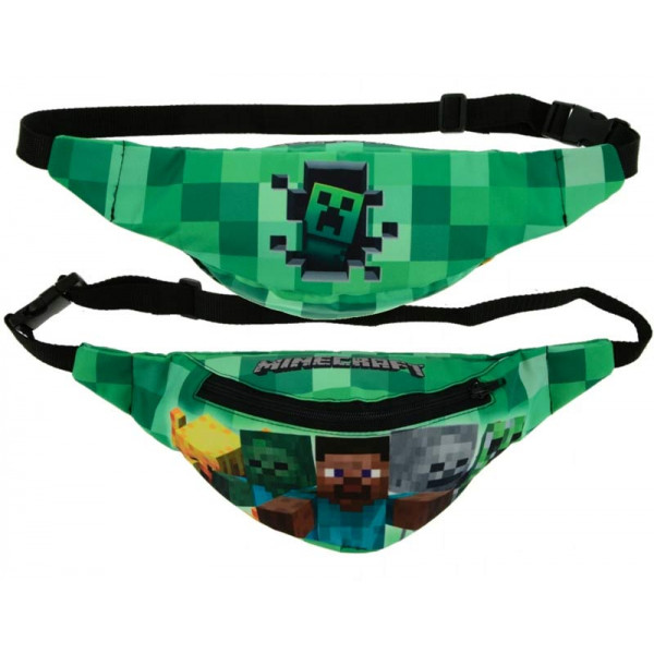 Minecraft | Ledvinka taška  přes rameno "Minecraft  Creepers", zelená