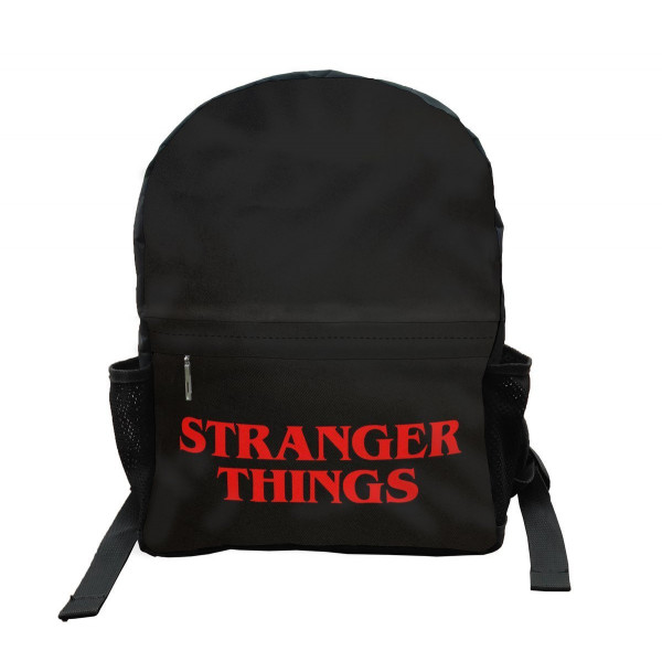 STRANGER THINGS | Školní batoh STRANGER THINGS černý, logo 