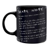 DEATH NOTE | Hrnek DEATH NOTE  "symbol L a pravidla zápisníku", černý, 320 ml