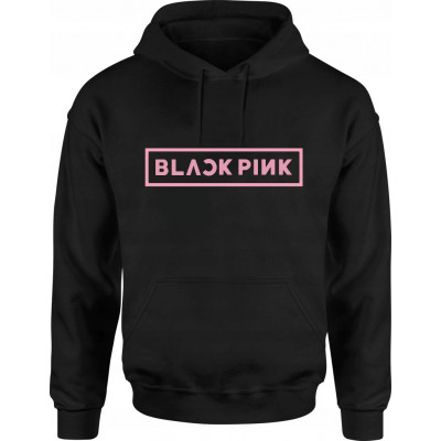 BLACKPINK | Mikina s kapucí BLACKPINK, černá, "Logo BP"