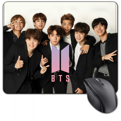 BTS | Podložka pod myš BTS logo, barevné foto, S