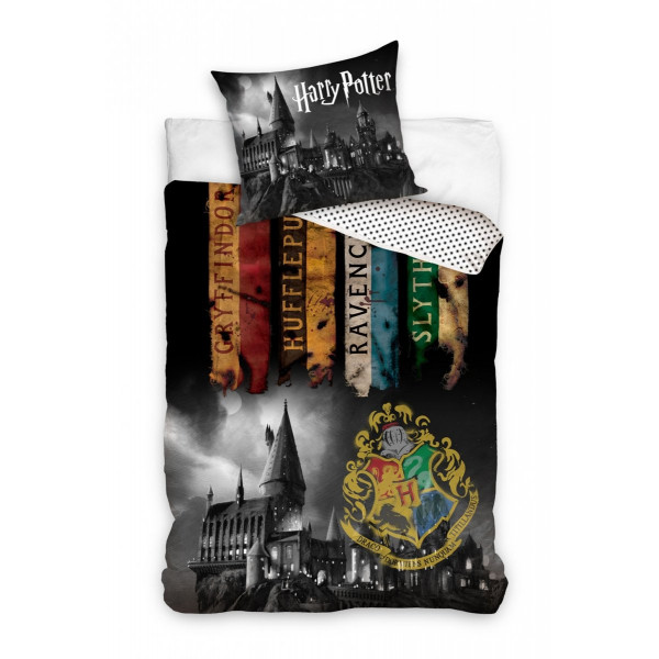 Harry Potter | Povlečení  Harry Potter   erb Bradavice barevný, bavlněné  140x200, 70x90