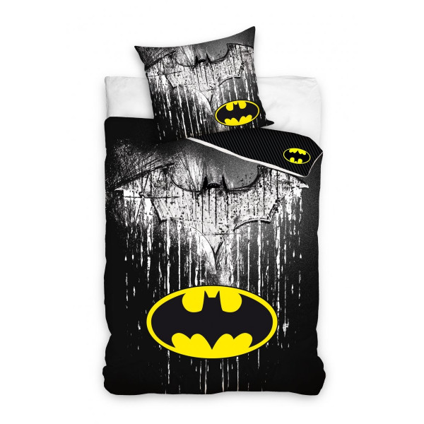 Batman | Povlečení  Batman, bavlněné, Dva znaky netopýra, 140x200, 70x90