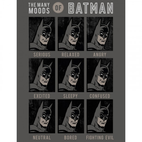 BATMAN | Deka BATMAN "Mood Face", 130 x 170 cm