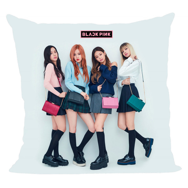 BLACKPINK | Polštář  BLACKPINK "Foto BLΛƆKPIИK", světlý, 40x40 cm