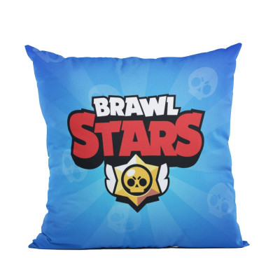 BRAWL STARS | Polštář Brawl Stars "Logo", modrý,  40x40 cm