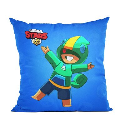 BRAWL STARS | Polštář Brawl Stars "Leon", modrý,  40x40 cm