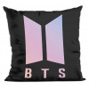 BTS | Polštář BTS logo černý/růžový  40x40