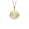 HARRY POTTER | Stříbrný, pozlacený náhrdelník Obraceč času s krystaly SWAROVSKI, HPSN021-G