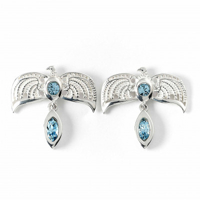 HARRY POTTER | Stříbrné náušnice Harry Potter "Diadém Roweny z Havraspáru" s krystaly SWAROVSKI, pecky, HPSE002